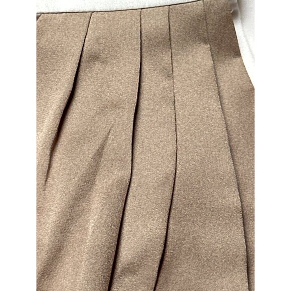 Ann Taylor Size 8 White Beige Draped Asymmetric Blouse Side Zip Chic Modern Fit - Picture 12 of 12